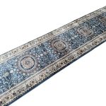 500 x 80 cm Blue Kashan Multi-Medallion Hallway Runner Rug