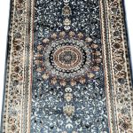 500 x 80 cm Blue Kashan Multi-Medallion Hallway Runner Rug