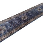 500 x 80 cm Blue Oriental Medallion Design Hallway Runner Rug