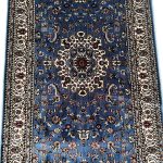 500 x 80 cm Blue Oriental Medallion Design Hallway Runner Rug