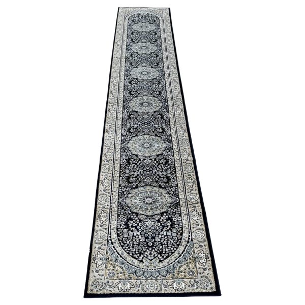 500 x 80 cm Traditional Persian Floral Starburst Runner Rug