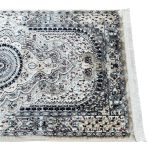 500 x 80 cm Silver Grey Vintage Persian Medallion Runner Rug - Image 7