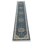 500 x 80cm Blue Persian Isfahan Design Runner Rug