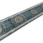 500 x 80cm Blue Persian Isfahan Design Runner Rug - Image 4