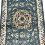 500 x 80cm Blue Persian Isfahan Design Runner Rug - Image 5