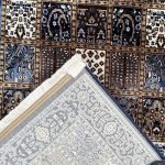 500 x 80 cm Navy Bakhtiari Design Runner Rug - Image 9
