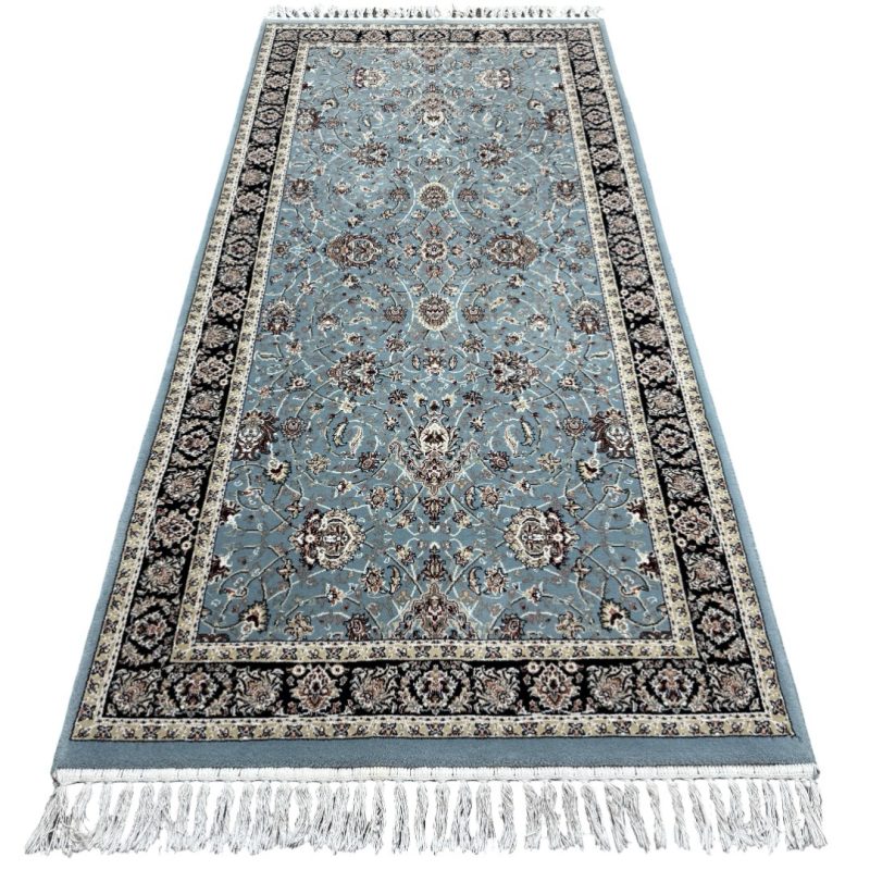 200 × 100cm Elegant Blue Oriental Medallion Rug