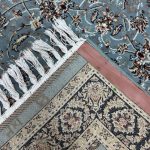 200 × 100cm Elegant Blue Oriental Medallion Rug