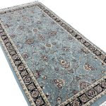 200 × 100cm Elegant Blue Oriental Medallion Rug