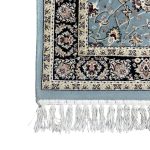 200 × 100cm Elegant Blue Oriental Medallion Rug