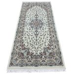 200 × 100cm Ivory & Beige Flower Medallion Area Rug