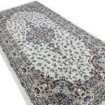 200 × 100cm Ivory & Beige Flower Medallion Area Rug