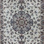 200 × 100cm Ivory & Beige Flower Medallion Area Rug