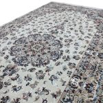 200 × 100cm Ivory & Beige Flower Medallion Area Rug