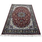 210 × 140cm Burgundy Persian Floral Medallion Rug