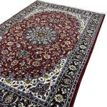 210 × 140cm Burgundy Persian Floral Medallion Rug