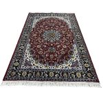 210 × 140cm Burgundy Persian Floral Medallion Rug - Image 7