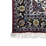 210 × 140cm Burgundy Persian Floral Medallion Rug - Image 9