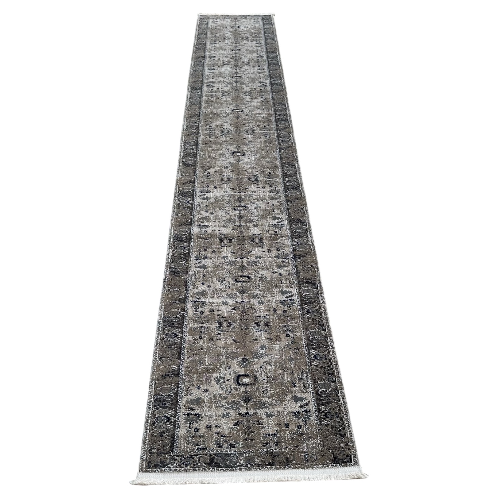 5000 x 80002_1 500 x 80 cm Beige Vintage All Over Floral Runner Rug - Image 1
