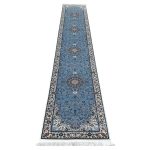 500 x 80 cm Premium Sky Blue Isfahan Runner Rug