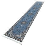 500 x 80 cm Premium Sky Blue Isfahan Runner Rug - Image 2