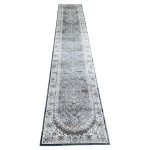 500 x 80 cm Grey Persian Classic Style Runner Rug