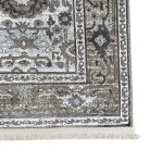 500 x 80cm Grey Vintage Persian Floral Medallion Runner Rug - Image 8