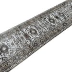 500 x 80cm Grey Vintage Persian Floral Medallion Runner Rug - Image 4