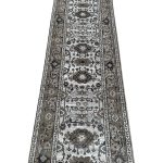 500 x 80cm Grey Vintage Persian Floral Medallion Runner Rug - Image 3