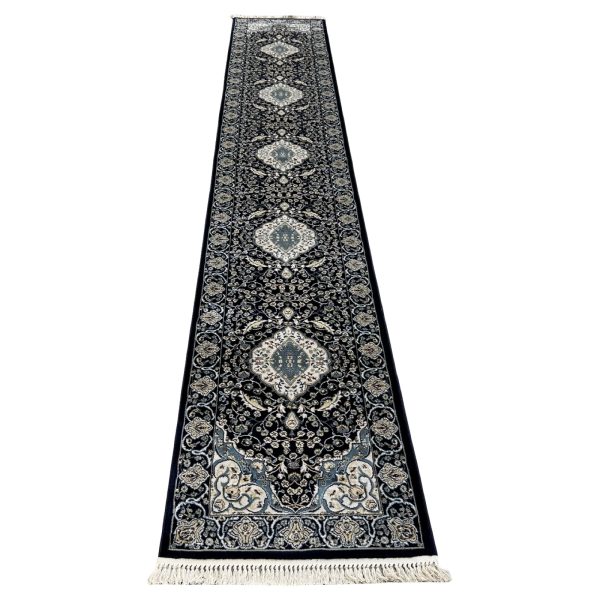 500 x 80cm Navy Persian Classic Style Runner Rug