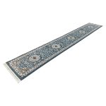 500 x 80 cm Blue Traditional Floral Arabesque Runner Rug - Image 2