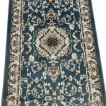 500 x 80 cm Blue Traditional Floral Arabesque Runner Rug - Image 5