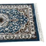 500 x 80 cm Blue Traditional Floral Arabesque Runner Rug - Image 7