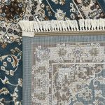 500 x 80 cm Blue Traditional Floral Arabesque Runner Rug - Image 9