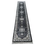 500 x 80 cm Charcoal Grey Oriental Medallion Runner Rug