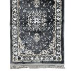 500 x 80 cm Charcoal Grey Oriental Medallion Runner Rug - Image 6