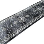 500 x 80 cm Charcoal Grey Oriental Medallion Runner Rug - Image 4