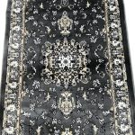 500 x 80 cm Charcoal Grey Oriental Medallion Runner Rug - Image 5
