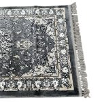500 x 80 cm Charcoal Grey Oriental Medallion Runner Rug - Image 8