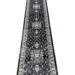 500 x 80 cm Charcoal Grey Oriental Medallion Runner Rug - Image 3