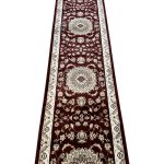 500 x 80cm Red Persian Isfahan Design Runner Rug - Image 3
