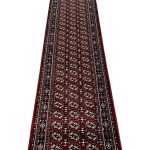 500 x 80 cm Red & Beige Bukhara Thik Pile Runner Rug - Image 3