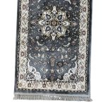 500 x 80cm Grey Oriental Floral Medallion Runner Rug - Image 8