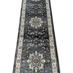 500 x 80cm Grey Oriental Floral Medallion Runner Rug - Image 5