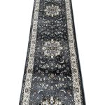 500 x 80cm Grey Oriental Floral Medallion Runner Rug - Image 3