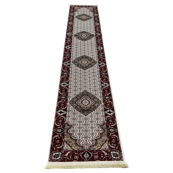 500 x 80 cm Cream Persian Tabriz Style Runner Rug