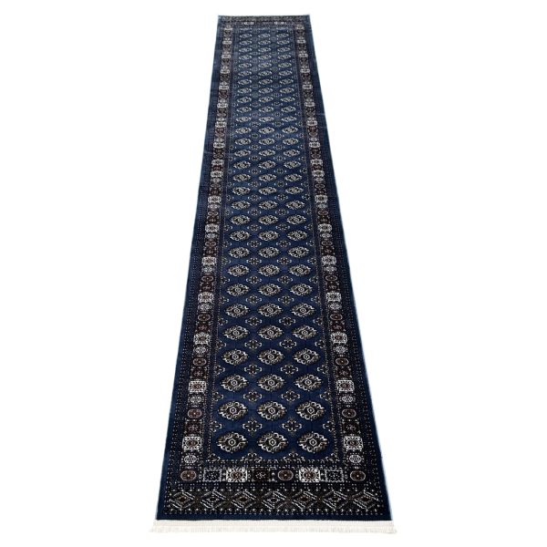 500 x 80 cm Classic Blue Bukhara Style Runner Rug