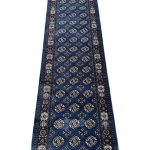 500 x 80 cm Classic Blue Bukhara Style Runner Rug - Image 3