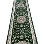 500 x 80cm Green Persian Isfahan Design Runner Rug - Image 3