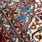 380 x 265cm Hand Knotted Floral Persian Kashan – Navy Wool Rug